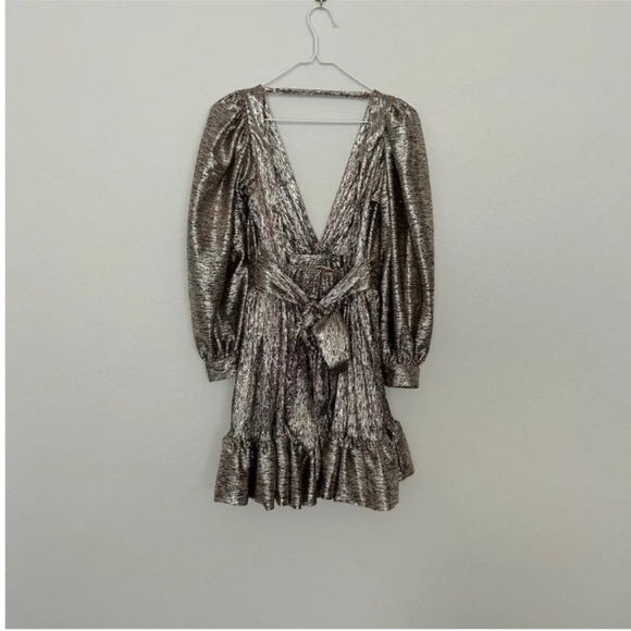 Sabina Musayev Roxana Metallic Mini Dress - Picture 3 of 12